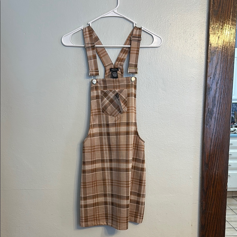 NWT Rue21 Plaid Mini Dress with suspender straps - size XS